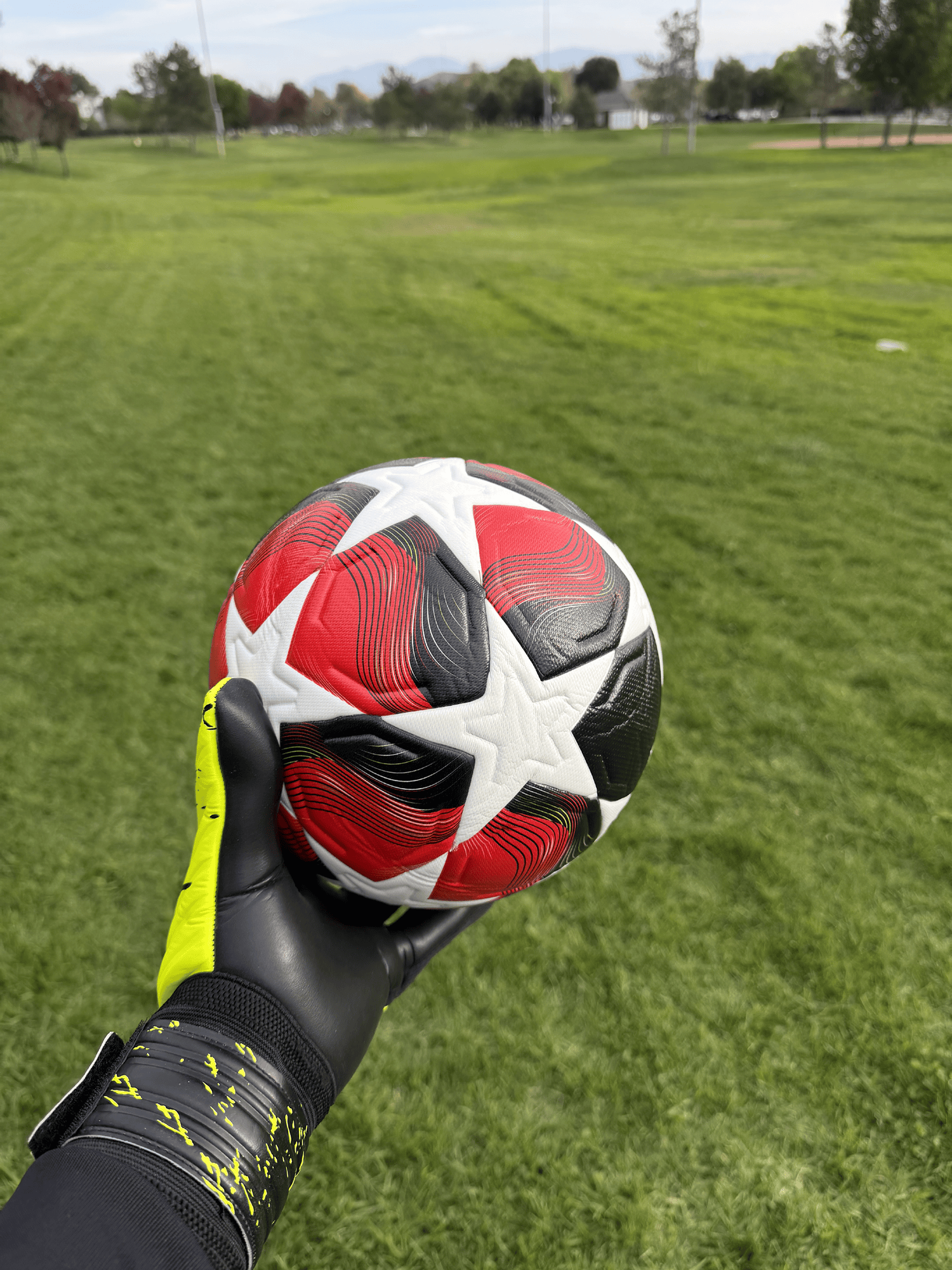 GS Match Goalkeeper Gloves - Neon Yellow