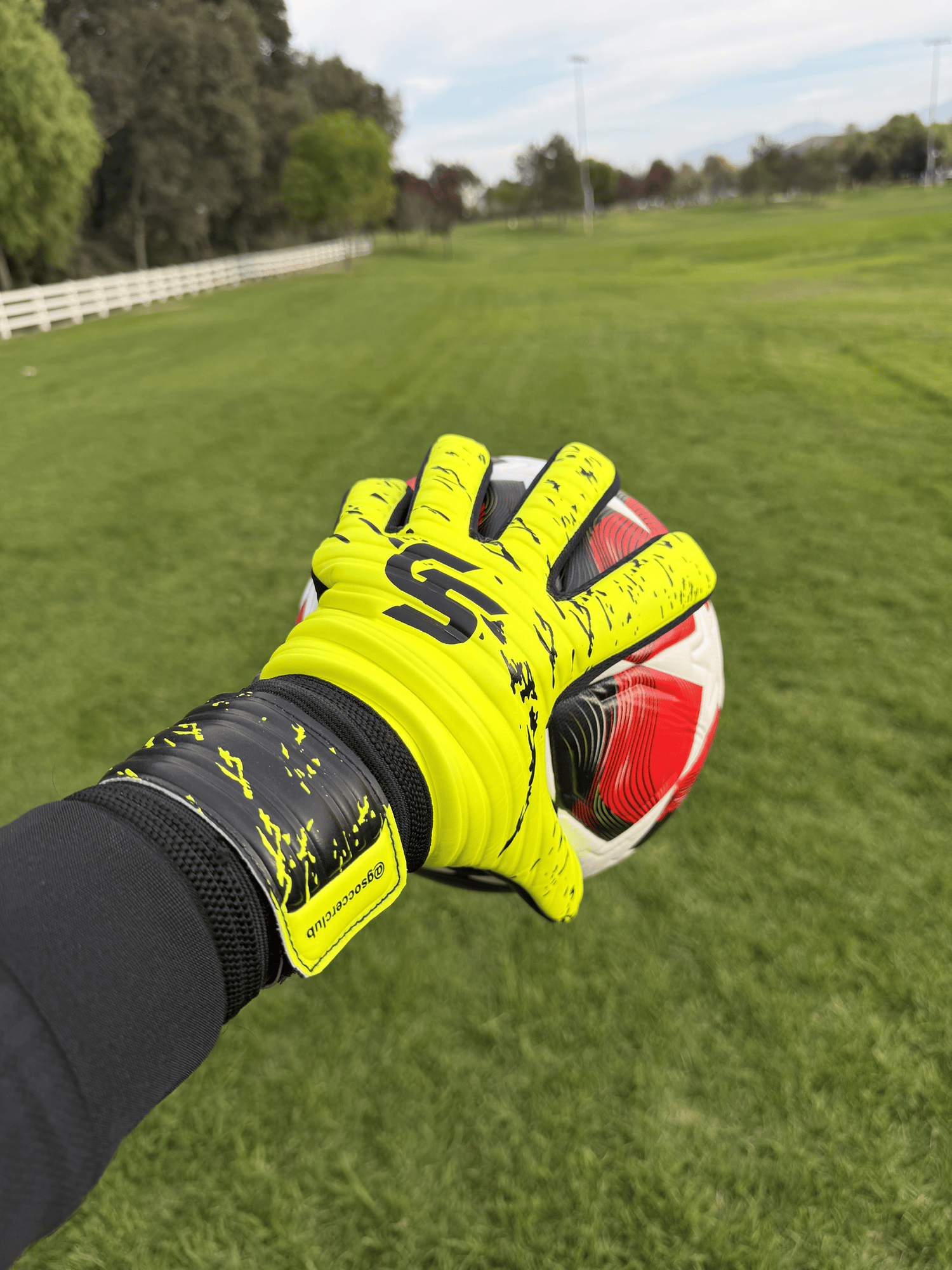 GS Match Goalkeeper Gloves - Neon Yellow